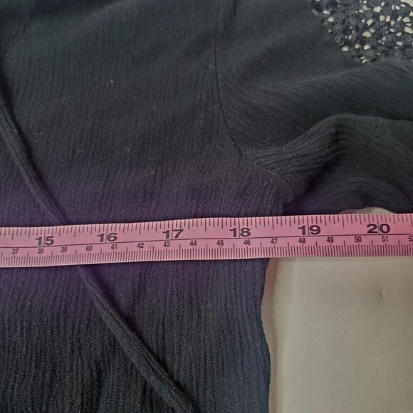 Mossimo Women's XS Tassel Top Open Weave Sleeves Boho - Picture 5 of 5